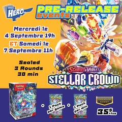 Pokemon – Pre-release Stellar Crown – Samedi le 7 Septembre – 11h